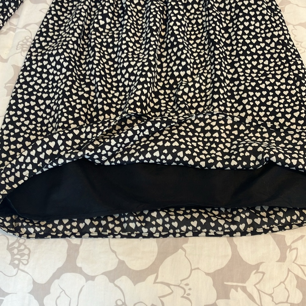 J Crew heart print elastic waist cute long sleeve dress work school EUC 2 love - Picture 12 of 13